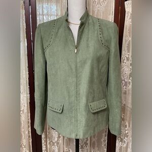 ALFRED DUNNER FULL ZIP STUDDED JACKET - SZ 8P